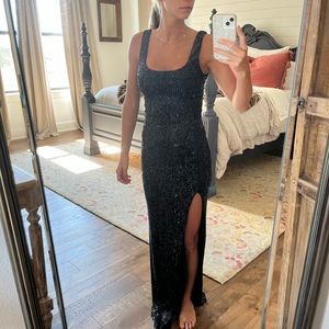 Black sequin gown